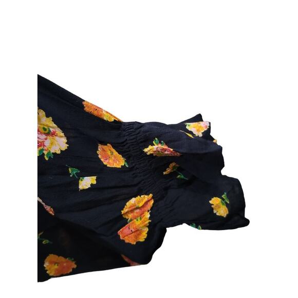 Free People Women's Poppy Floral Print‎ Lace Bodysuit Size Medium Black - Picture 16 of 16